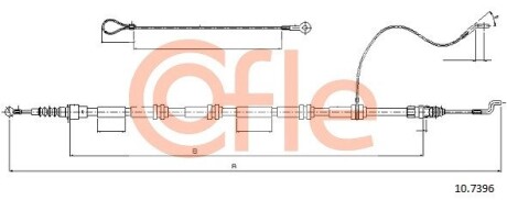 Трос ручного тормоза COFLE 92107396