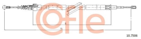 Трос ручника (задній) Audi A3/Skoda Octavia/VW Golf 96-10 (1723/1090mm) COFLE 92107506