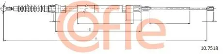 Трос ручника VW Golf V/Audi A3/Skoda Octavia 97-13 (1447/805 мм)) COFLE 92107518