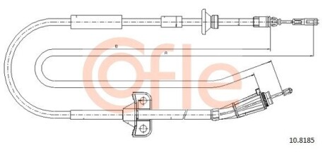 Трос ручного тормоза COFLE 92108185