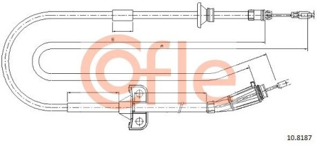 Трос ручного тормоза COFLE 92108187