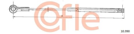 Трос ручника (центральний)) MB T1 77--96 (L=1130mm) COFLE 9210990 (фото 1)