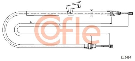 Трос ручного тормоза COFLE 92115494