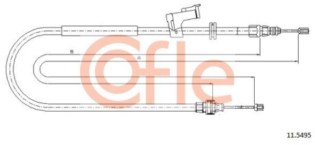 Трос ручного тормоза COFLE 92115495