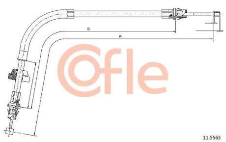 Трос ручного тормоза COFLE 92115563