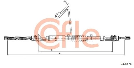 Трос ручного тормоза COFLE 92115578