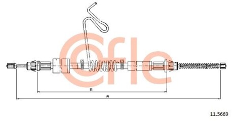 Трос ручного тормоза COFLE 92115669