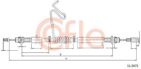 Трос ручного тормоза COFLE 92115673