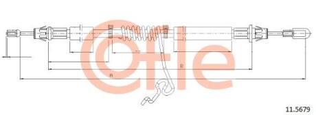 Трос ручного тормоза COFLE 92115679