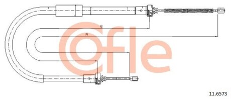 Трос ручного тормоза COFLE 92116573