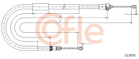 Трос ручного тормоза COFLE 92116575