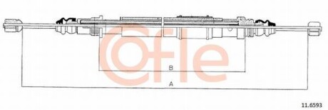 Трос ручного тормоза COFLE 92116593
