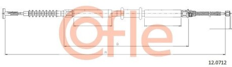 Трос ручного тормоза COFLE 92120712