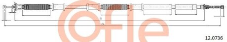 Трос ручного тормоза COFLE 92120736