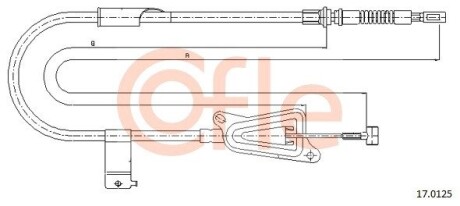 Трос ручного тормоза COFLE 92170125