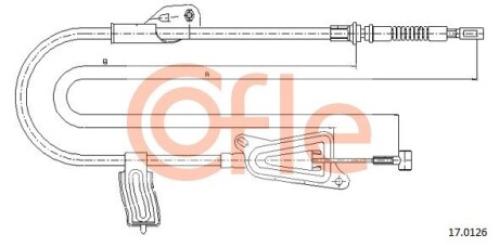 Трос ручного тормоза COFLE 92170126