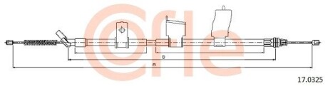 Трос ручного тормоза COFLE 92170325