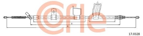Трос ручного тормоза COFLE 92170328
