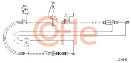 Трос ручного тормоза COFLE 92170585