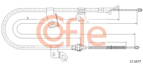 Трос ручного тормоза COFLE 92171077