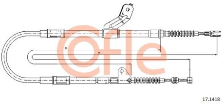 Трос ручного гальма COFLE 92171418