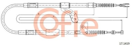 Трос ручного тормоза COFLE 92171419