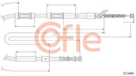 Трос ручного гальма COFLE 92171445