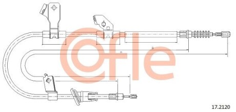 Трос ручника (L) Mitsubishi Colt/Smart Forfour 04-09 COFLE 92172120