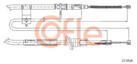 Трос ручного тормоза COFLE 92172518