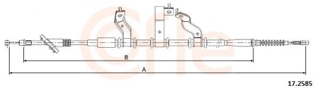 Трос ручника (задний) (L) Hyundai Tucson 2.0 CRDi 04- COFLE 92172585