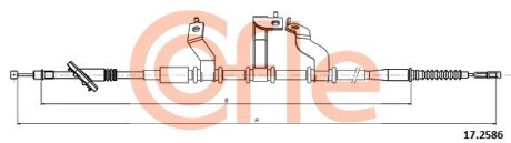 Трос ручника (задній) (R) Hyundai Tucson 2.0/2.0D 04- (1800mm) COFLE 92172586