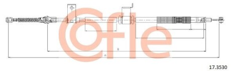 Трос ручного тормоза COFLE 92173530