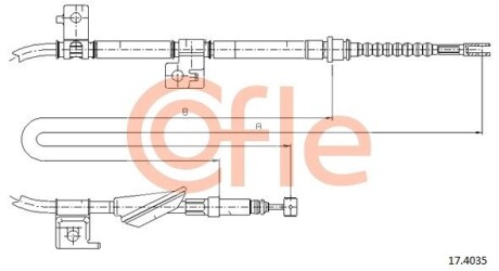 Трос ручного тормоза COFLE 92174035