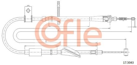 Трос ручного гальма COFLE 92175043