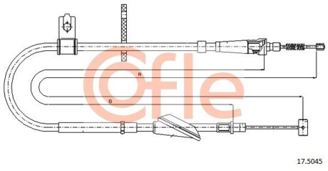 Трос ручного гальма COFLE 92175045