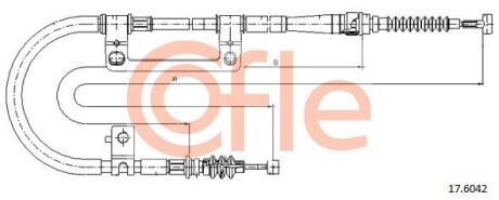Трос ручного тормоза COFLE 92176042