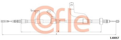 Трос ручника (L) Hyundai Accent IV/Kia Rio III 10- (1673mm) COFLE 921KI017