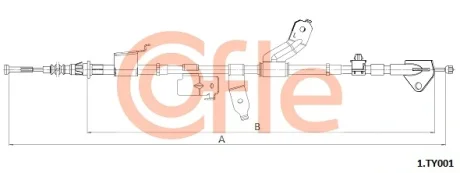 Тросовий привод, стоянкове гальмо COFLE 92.1.TY001