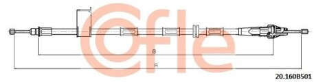 Трос ручного тормоза COFLE 9220160B501