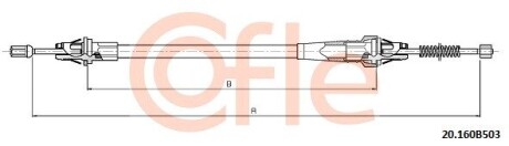 Трос ручного тормоза COFLE 9220160B503