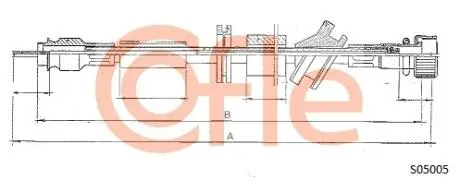 Трос спідомера MB W124 (механіка 5-ступінчаста))) COFLE S05005