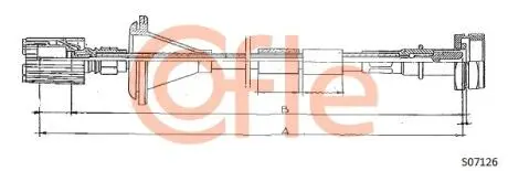 Трос спидометра, 94-02 1410mm (c гайкой)) COFLE S07126