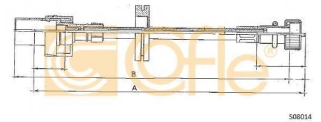 Тросик спідометра COFLE S08014 (фото 1)