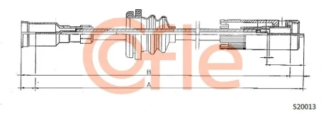 Тросик спідометра COFLE S20013