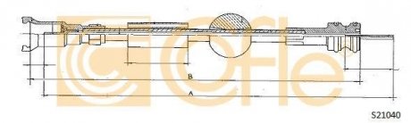 Тросик спідометра COFLE S21040 (фото 1)