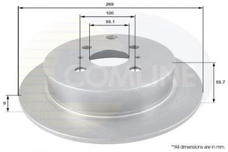 Гальмівний диск COMLINE ADC01104 (фото 1)