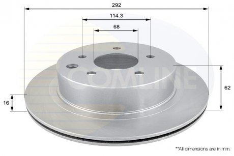 Тормозной диск COMLINE ADC0272V (фото 1)