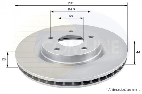 Тормозной диск COMLINE ADC0274V (фото 1)