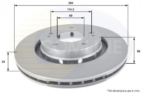 Гальмівний диск COMLINE ADC0370V (фото 1)
