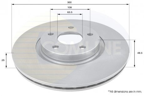 Тормозной диск COMLINE ADC1227V (фото 1)